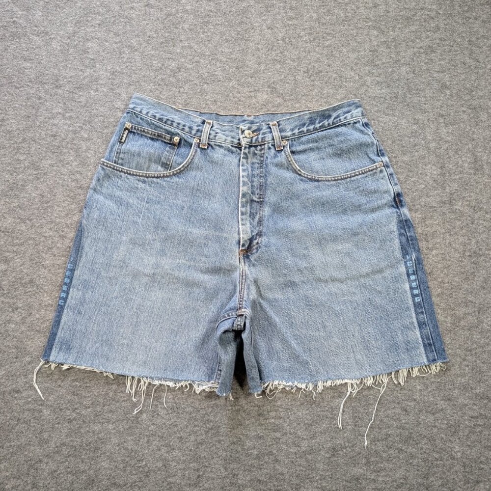 Vintage Iceberg History Denim Cropped to Shorts Hip Hop Sz 36 Jorts Italy made